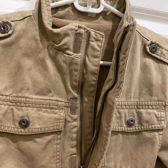 Youth Tan Gymboree Winter Coat Cargo Jacket - Picture 3 of 7
